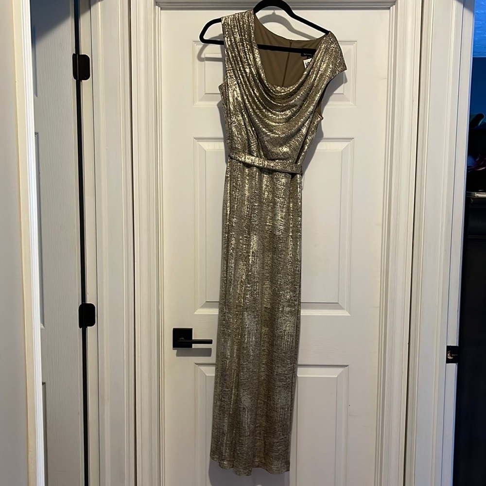 Connected Apparel gold jumpsuit size 12 new with tags